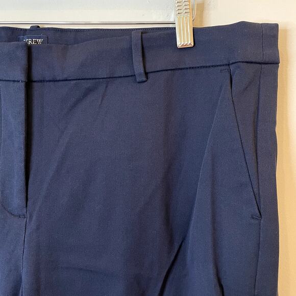 J.Crew Factory Kallie Straight Leg Pant High Waisted Work BO899 Navy Blue 18 - Picture 1 of 15